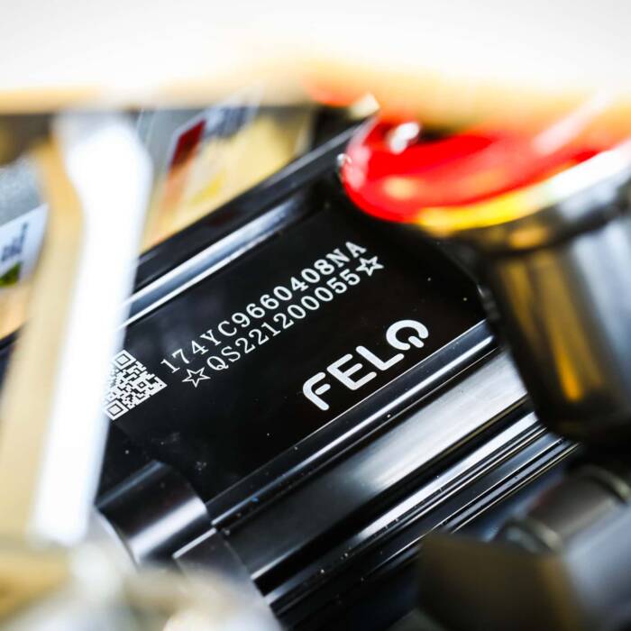Gros plan sur le moteur du Felo FW-06