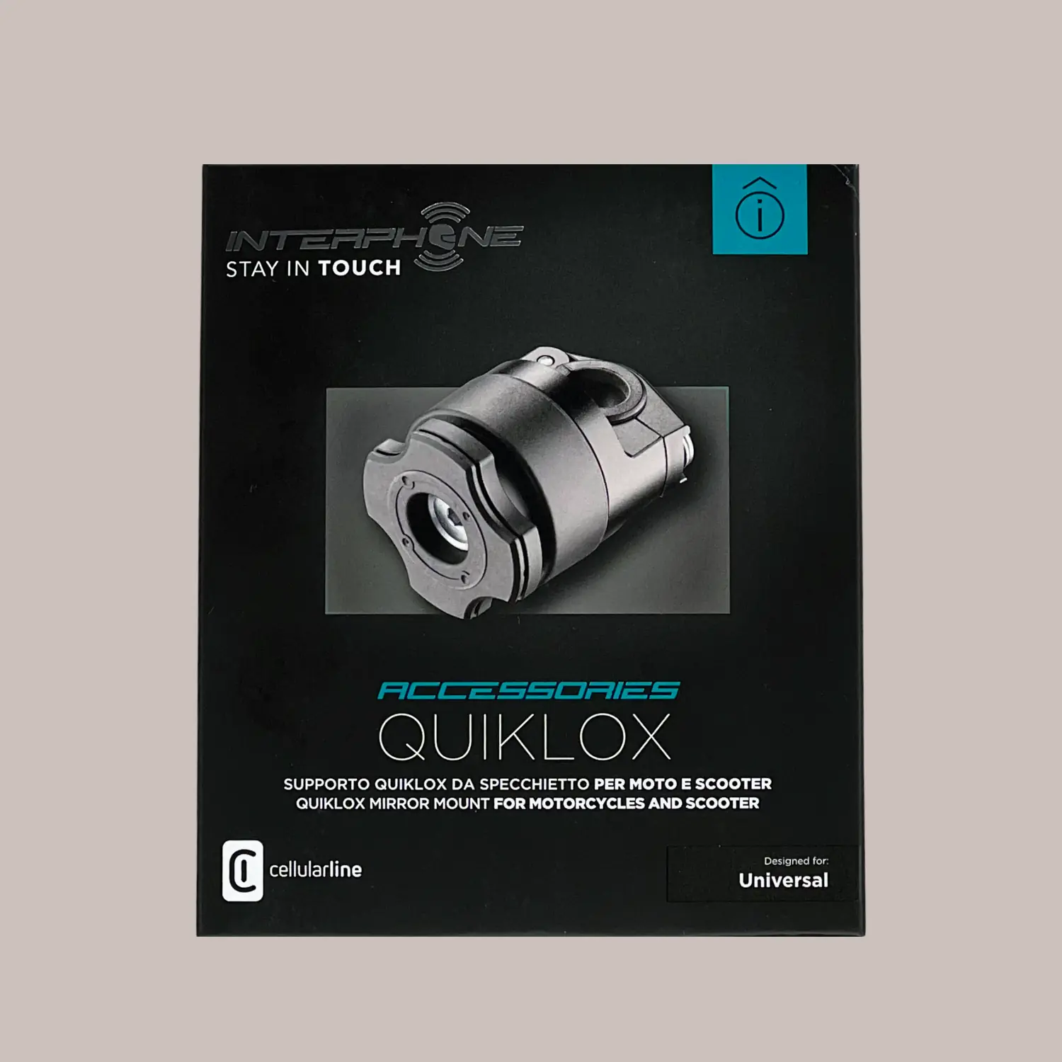 Support rétroviseur Quiklox en boite