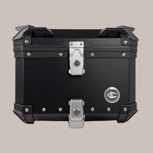 Top case coocase 40 litres noir fermé, vue de devant