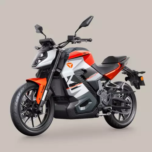 Yadea Kemper orange trois quart face gauche