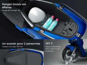 Fonctionnalités imagées du Yadea Fierider F200
